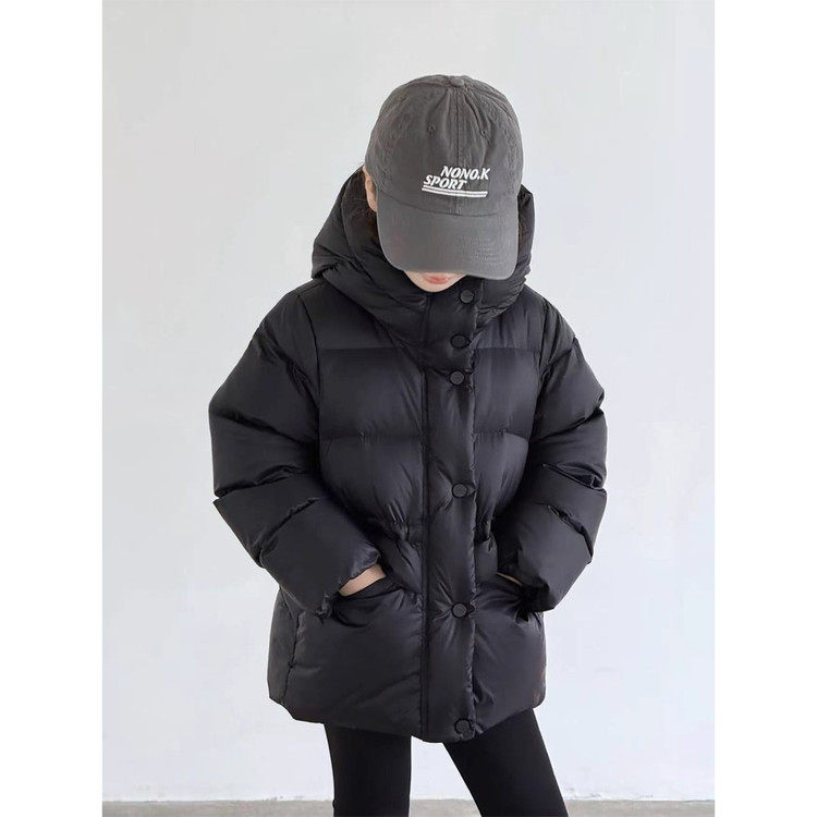 女童羽绒服冬季2025新款连帽中长款收腰羽绒外套儿童保暖白鸭绒冬,淘宝优惠券,粉丝福利购,淘宝优惠卷