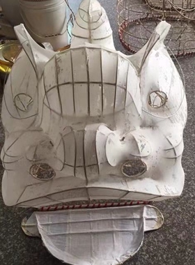 海浪乐器醒狮狮头醒狮南狮舞狮狮头手工藤编训练狮头框架竹编训练