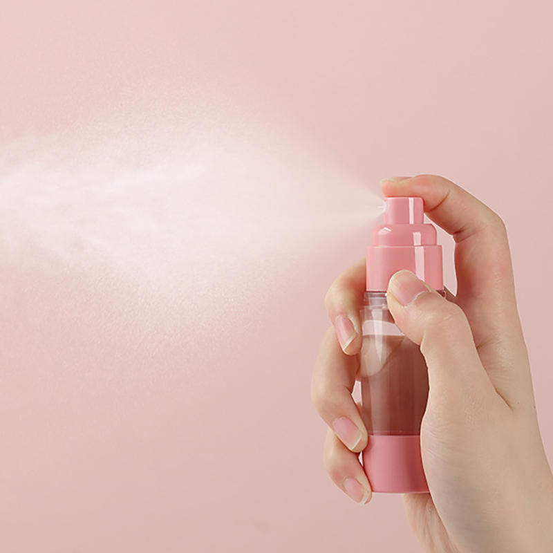 粉色蓝色白色真空分装瓶便携化妆品按压式喷雾瓶乳液分装瓶空瓶子