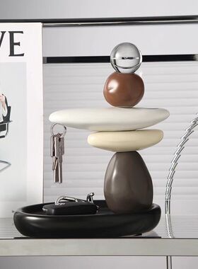 时来运转入户玄关钥匙收纳摆件家居客厅酒柜电视柜装饰品桌面摆设