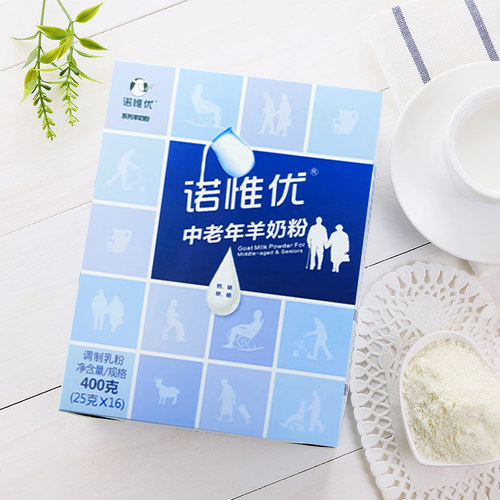 金牛乳业诺维优中老年高钙富硒无蔗糖中老年人含钙羊奶粉400g - 图2