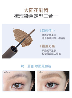 FLORTTE/花洛莉亚玻璃海系列染眉膏自然定型眉持久眉笔膏