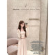 Chi Umbrella Pleated Lace Tencel Suspender Pants suit