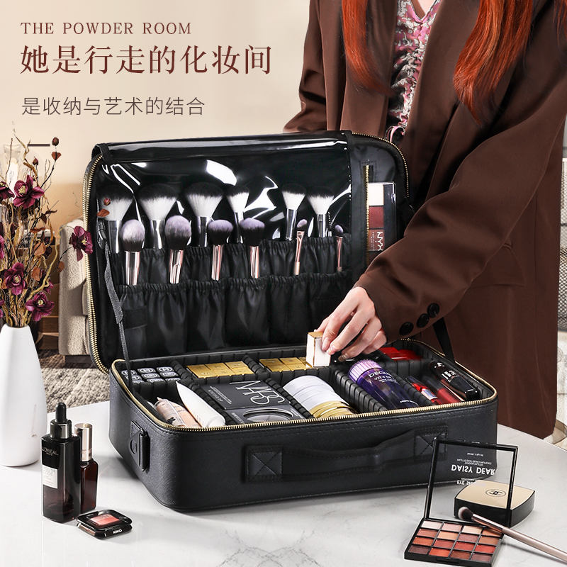 NICELAND专业化妆包女便携大容量跟妆师手提新款超火旅行收纳盒箱 - 图1