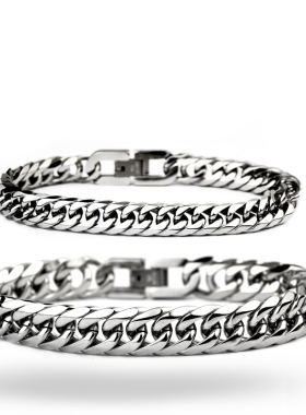 不掉色韩版钛钢蛇骨朋克潮人手链