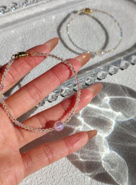 超闪！原创小众设计 冷淡风人鱼姬施华品质水晶手圈 手链