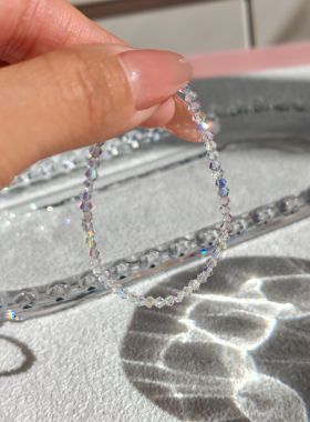 极细施华品质水晶手链简单气质轻奢叠戴百搭手串高级感女