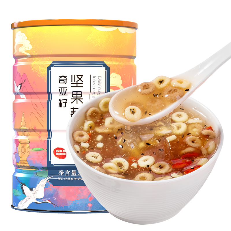 奇亚籽坚果藕粉羹罐装即食莲藕耦粉纯早餐食品代餐正品官方旗舰店 - 图2