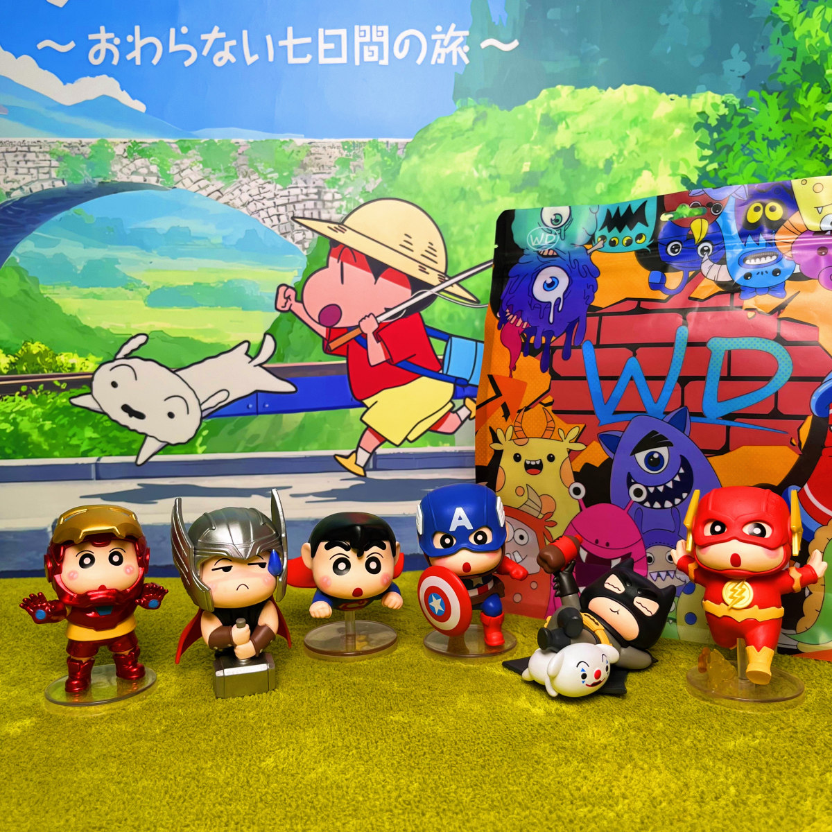 英雄联盟手办泡泡崎漫蜡笔小新盲盒6款英雄联盟系列卡通手办创意装饰摆件礼物