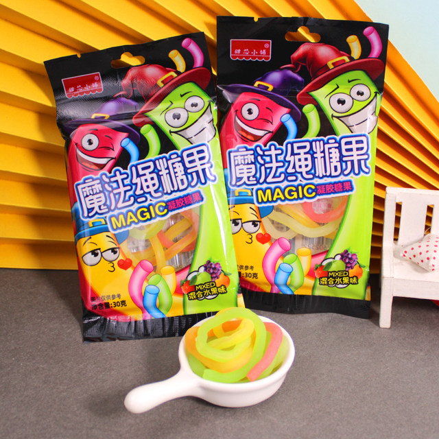 Magic Color Rope Children’s Snack Bag Candy Gummies