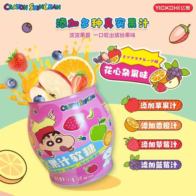 Crayon Shin-chan Vitamin C Juice Gummy QQ Candy