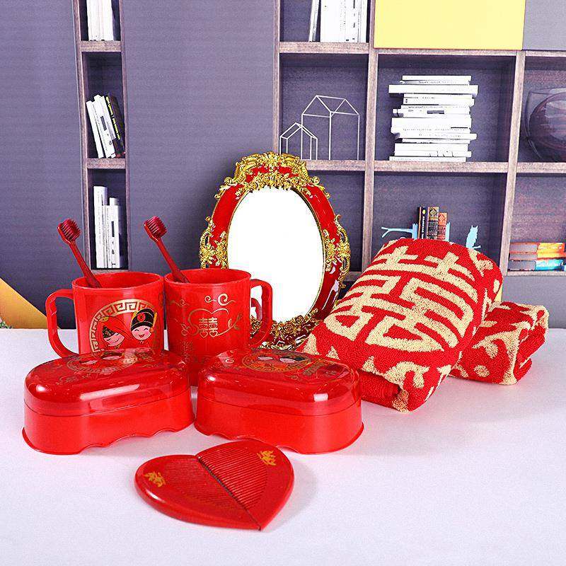 2026款结婚洗漱用婚庆新陪嫁套装婚礼情侣漱口杯子牙刷皂娘盒一对,淘宝优惠券,粉丝福利购,淘宝优惠卷