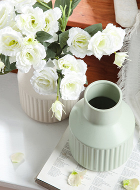 摆件ins风陶瓷小花瓶插花感花瓶干鲜花桌面摆件北欧家居装饰