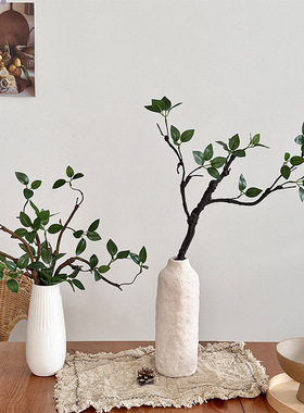 仿真绿植绿芽发泡枝假植物家居客厅餐桌装饰仿真花假花艺摆设摆件