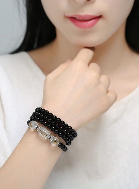 黑曜石生肖多圈磨砂佛珠天天特价