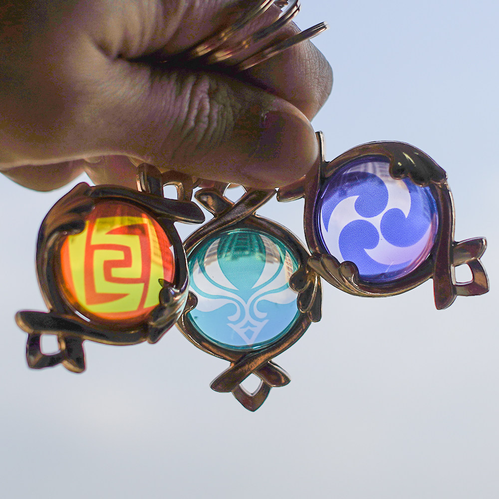 枫丹神之眼挂件挂饰品原神周边genshin玻璃金属芙宁娜水龙王芒性