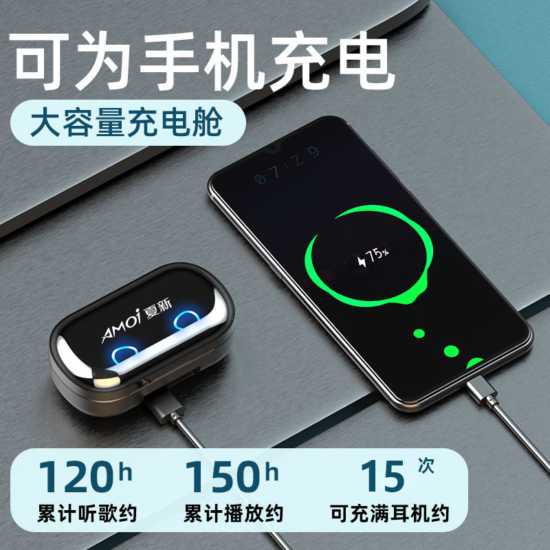 夏新品尚佳专卖店夏新真无线双耳蓝牙耳机5.0一对超长待机隐形迷你入耳挂耳塞式运动跑步开车适用小米华为苹果vivoppo安卓通用1