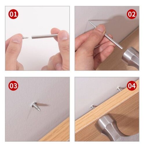 牛角钉无痕钉踢脚线钉隐形钉暗藏钉双向钉踢脚线固定神器双头钉 - 图2