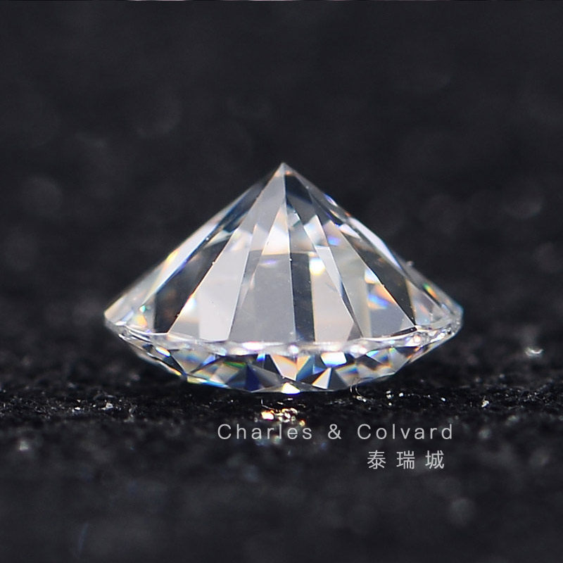 钰名堂八心八箭c&c莫桑石g色裸石 钰名堂戒指/指环