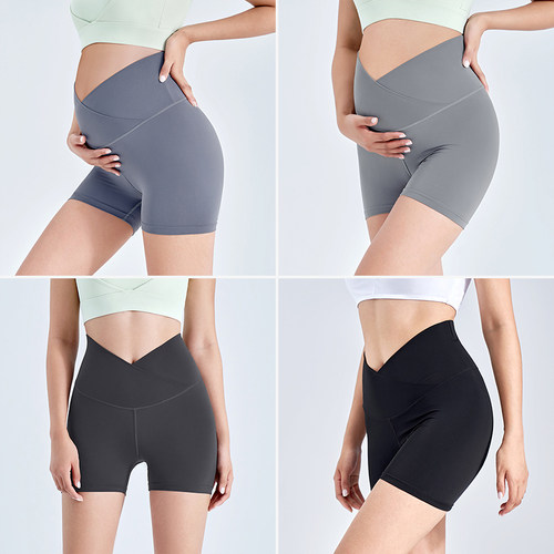 【清仓】孕妇短裤夏外穿2026新款孕妇裤子夏季薄款瑜伽鲨鱼打底裤 - 图0