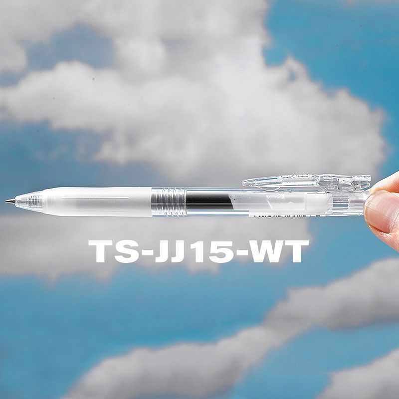 日本Tanosee塔诺塞透明中性笔按动限定高颜值文具日系透明高级感学生用速干中性笔大容量0.5斑马JJ15同款笔芯 - 图0