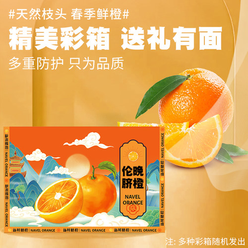 正宗伦晚脐橙春橙秭归10橙子当季新鲜水果整箱斤专果冻甜榨汁用大 - 图2