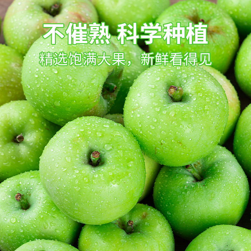 青苹果新鲜水果9斤应当季整箱现摘小苹果孕妇水果酸脆甜富士包邮 - 图1