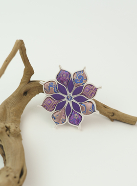 2025馥棠【堇色-宝相花】胸针