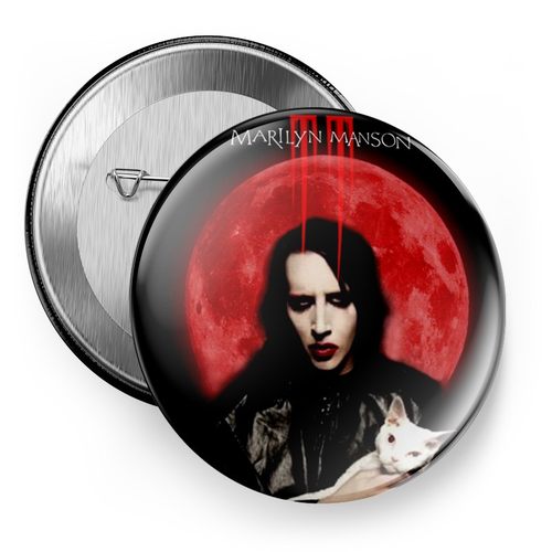 欧美manson玛丽莲曼森金属乐队摇滚吧唧徼章挂件别针磁贴冰箱贴 - 图0
