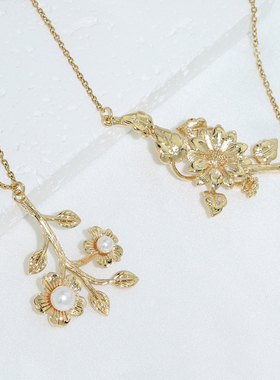 镀18k金金色项链金属小包包吊坠