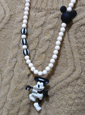 2025新款跨境游玩米老鼠项链亚克力串珠卡通米奇项链女儿童多巴胺