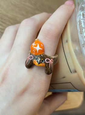 童趣卡通苹果戒指2024新款