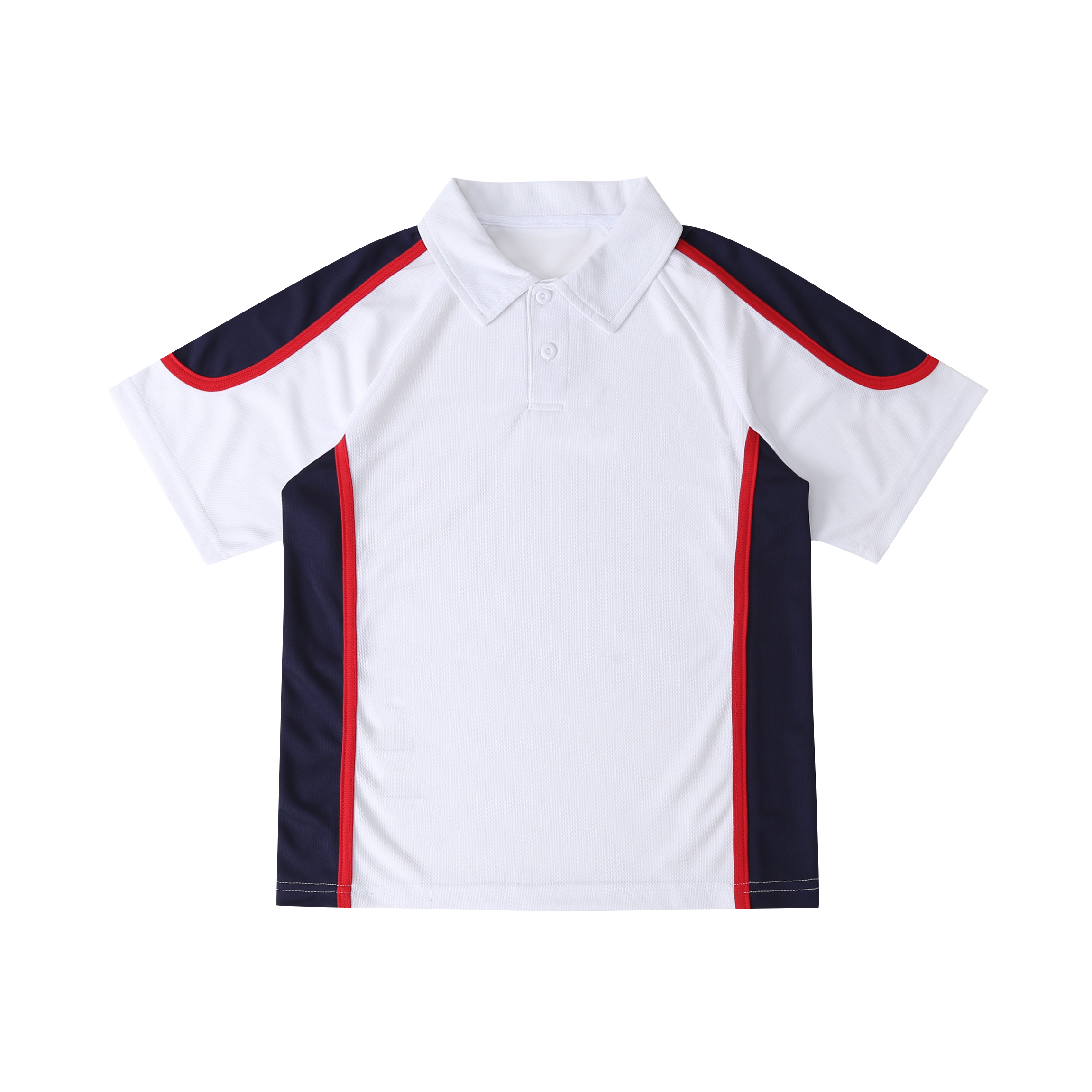 校服套装小学生英伦学院男童夏季白色藏青红拼色透气女童Polo衫