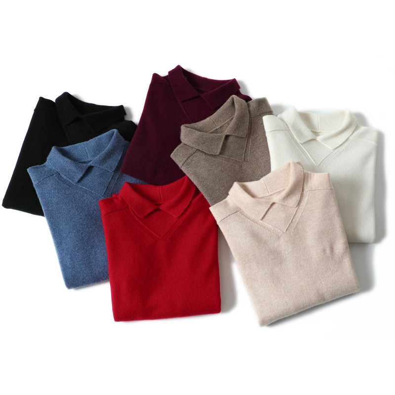 搭配能手!秋冬polo娃娃领打底衫 冬凤凰羊绒衫