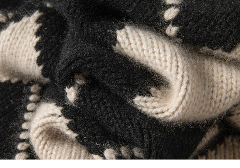 气质和舒适共存！重磅加厚菱格提花山羊绒衫女圆领纯羊绒毛衣宽松,淘宝优惠券,粉丝福利购,淘宝优惠卷