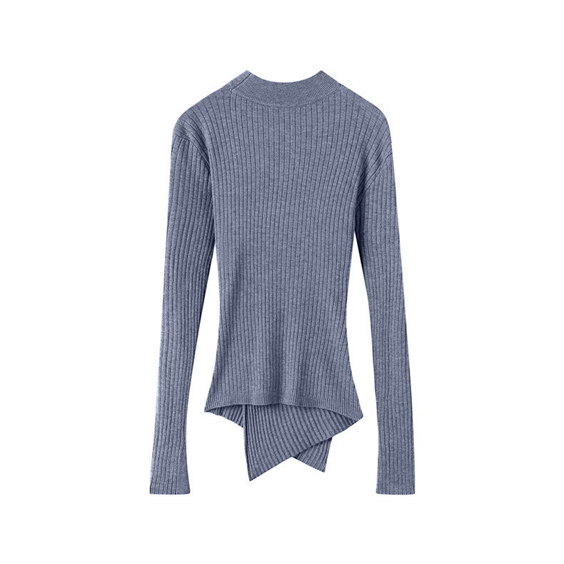 高品质法宝~不规则交叉V领挂脖羊绒针织衫女修身纯羊绒打底衫,淘宝优惠券,粉丝福利购,淘宝优惠卷