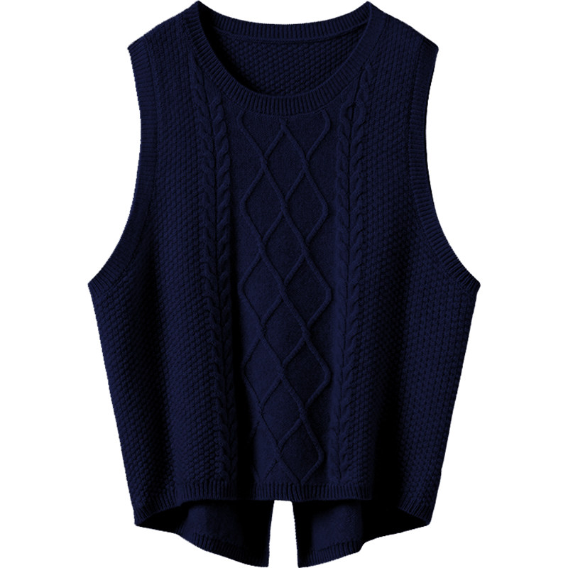 真的好减龄！好搭~针织羊绒衫女马甲无袖后开叉纯羊绒打底衫秋冬,淘宝优惠券,粉丝福利购,淘宝优惠卷