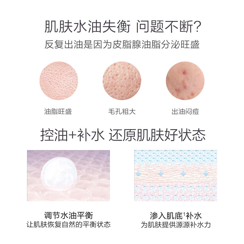 一叶子鸢尾控油保湿水乳套装夏季 一叶子雅印面部护理套装