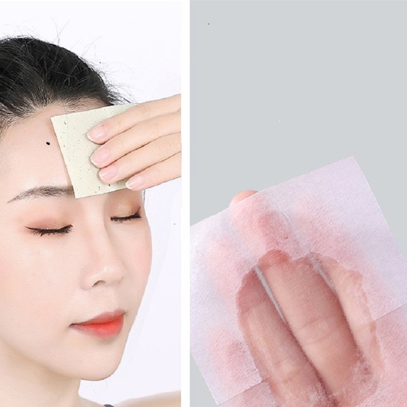 100Pcs Face Oil Blotting Paper Protable Matting Face Wipes - 图3