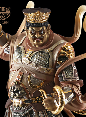 贴金彩绘寺庙桌面摆件圣丰