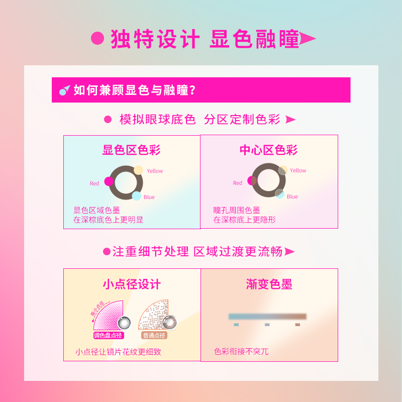 深瞳友好】Glam up美瞳琥珀光|碎云母调色盘日抛10片装亚裔轻混血 - 图1