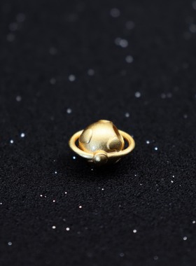 diy大孔宇航员太空人百搭铜镀金