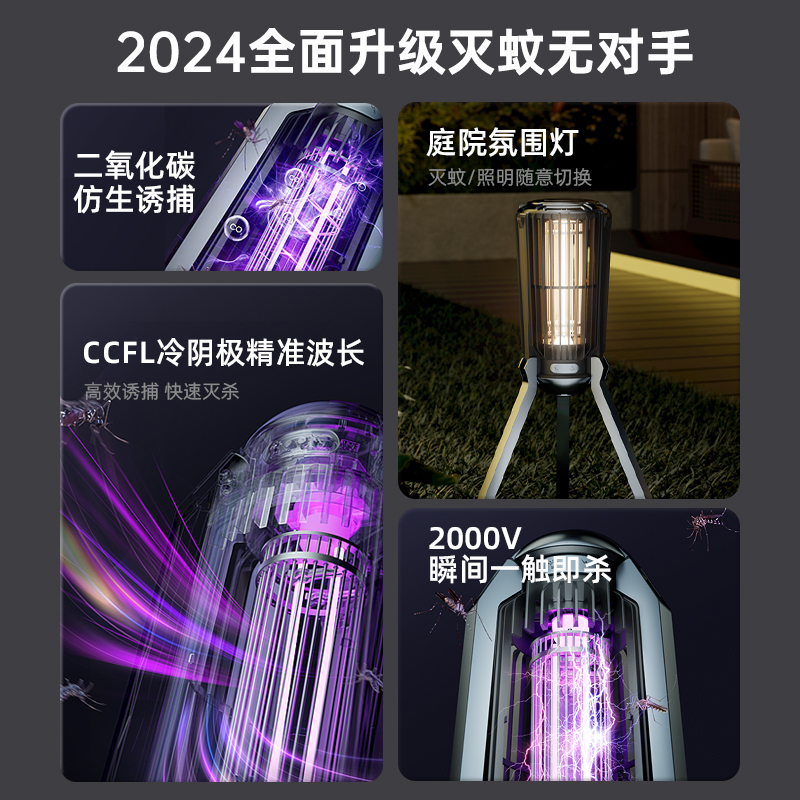 源本生活灭蚊灯驱蚊器灭蚊神器家用电击式灭蚊子静音室内2024新款 - 图0