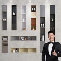 Stainless Steel Wall Niche Separator Toilet Bathroom Metal Embedded Cabinet Finished Shelf Shower Room Custom Wall Niches
