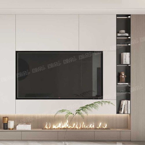定制不锈钢电视机壁龛嵌入式金属展示壁柜客厅收纳置物架酒柜