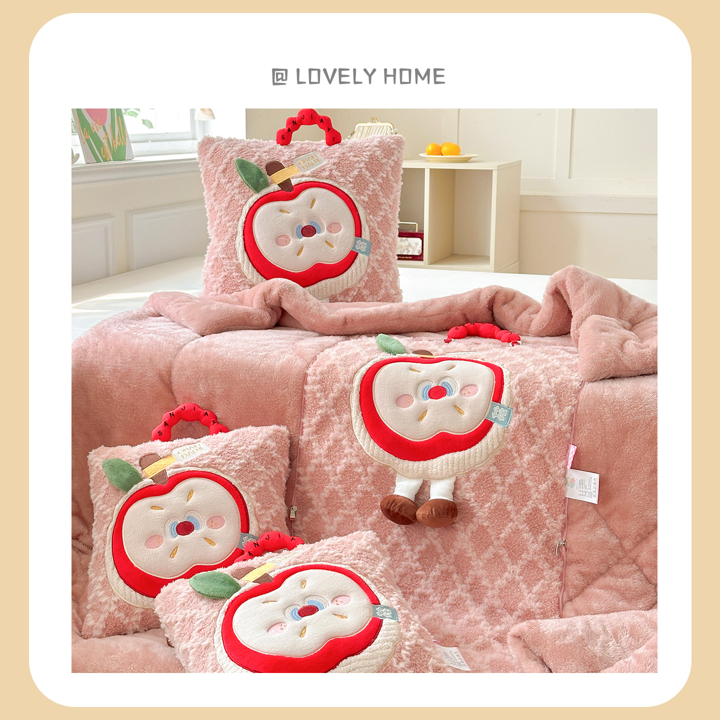 午睡办公室枕头被高级感靠枕折叠二合一抱枕被子两用加厚空调毯子 - 图2