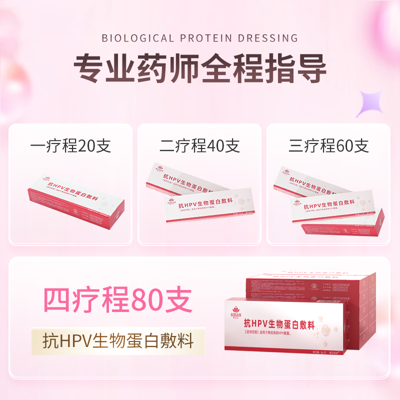 抗HPV病毒生物敷料蛋白妇科凝胶抑菌非检测自检干扰素52转正品阴 - 图0