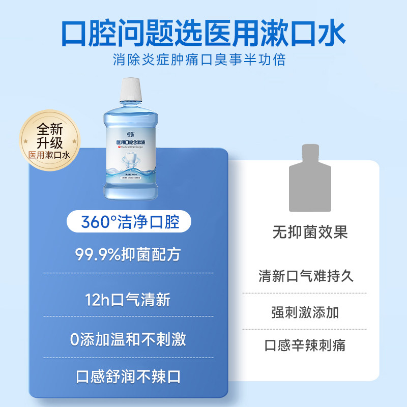 医用级漱口水牙周炎杀菌除口臭含漱液持久留香口腔溃疡消炎牙结石,淘宝优惠券,粉丝福利购,淘宝优惠卷