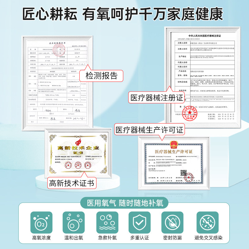 医疗医用氧气瓶便携式孕妇专用1000ml大容量小罐家用老人高原旅游,淘宝优惠券,粉丝福利购,淘宝优惠卷