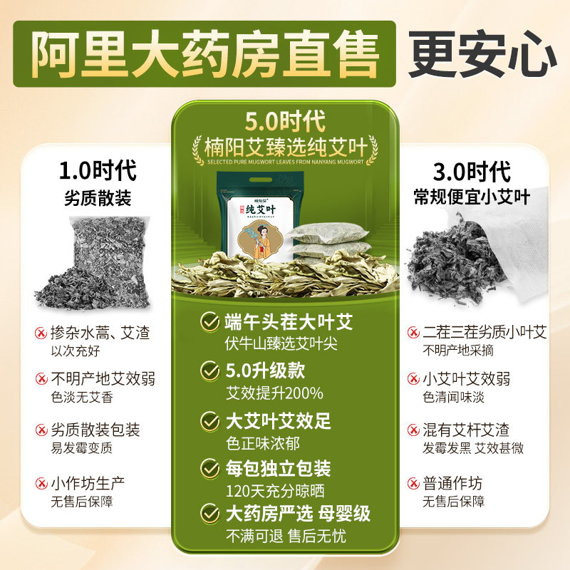 艾草叶野生干泡脚药包产后坐月子洗澡洗头泡澡宝宝儿童足浴艾叶